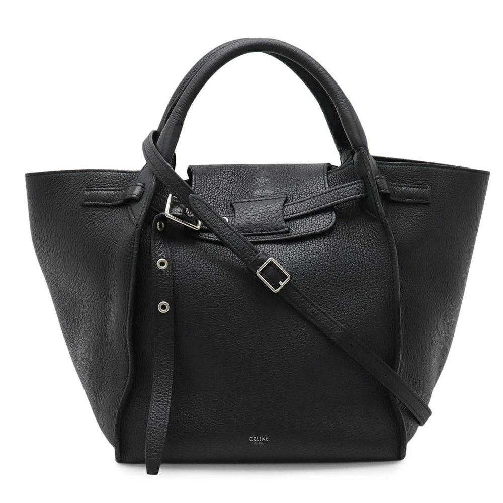 Celine Big Bag 2way Crossbody Leather Black